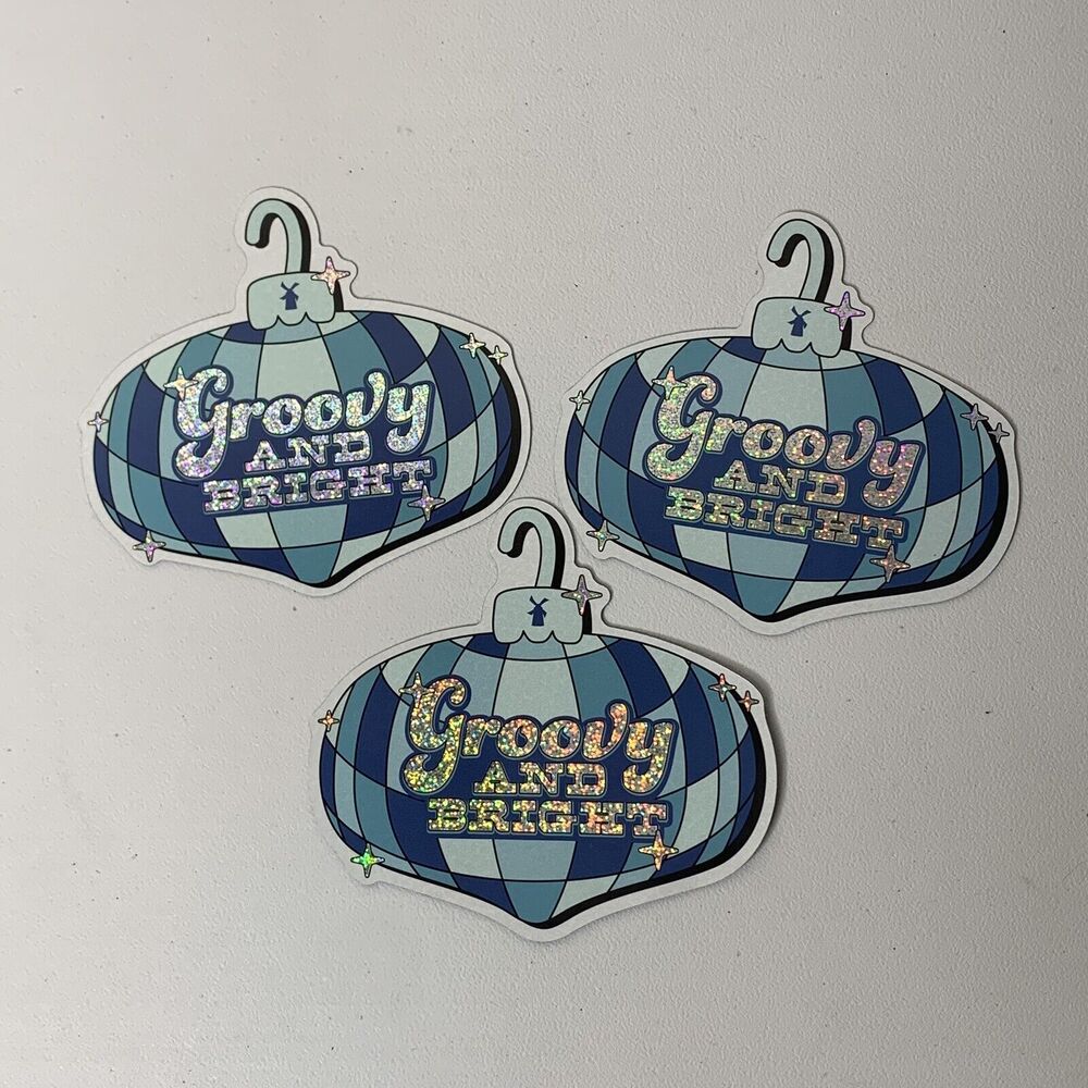 Dutch Bros Brothers Groovy And Bright Ornament Stickers Lot Of 3 December 2024
